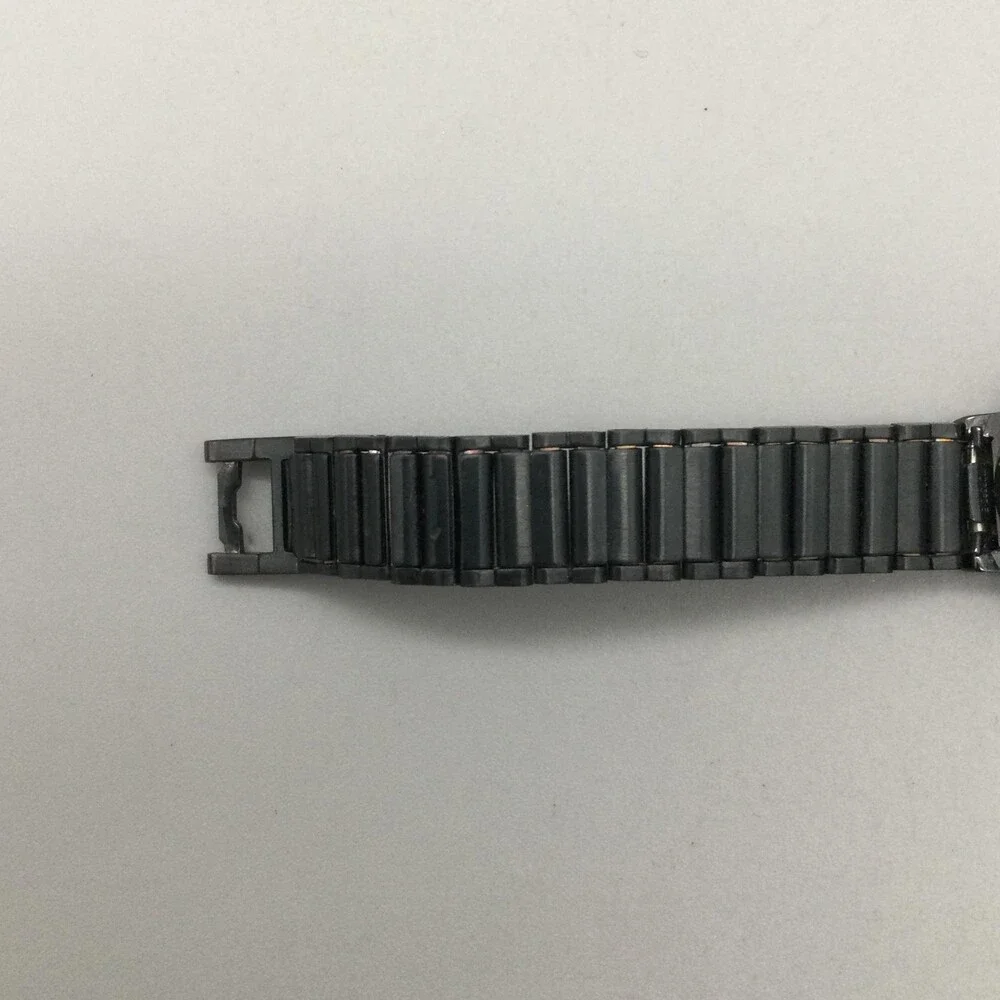 Pulsar Womens Watch 24mm Black Gold Tone Bracelet Date V722-0590 New Battery 7